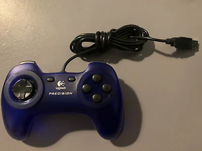 Logitech Precision Controller Gamepad G-UG15 Blue PC Computer USB Wired Untested • £5.15