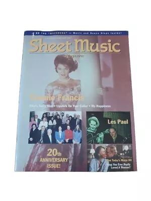 Vintage SHEET MUSIC MAGAZINE 1997 Connie Francis 20th Anniversay Issue Jan/Feb • $7.95