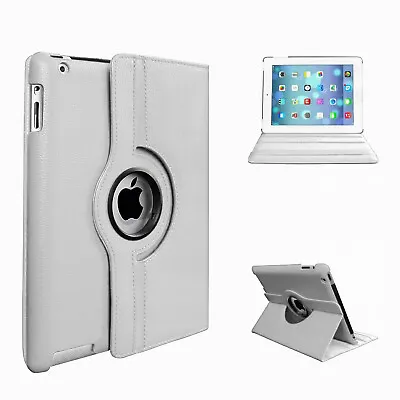 Luxury Leather 360 Rotate Case Wallet Cover Compatible With IPad 2/3/4 2012 • £4.44