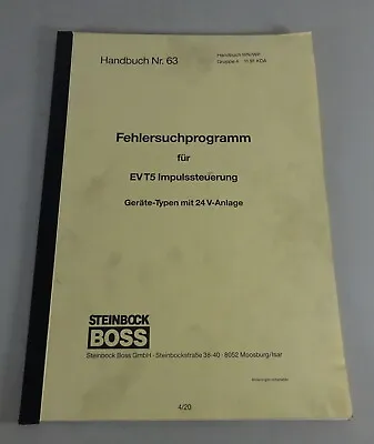 Workshop Manual/Fehlersuchprogramm Steinbock Forklift ETV5 Impulssteuerung • £47.87