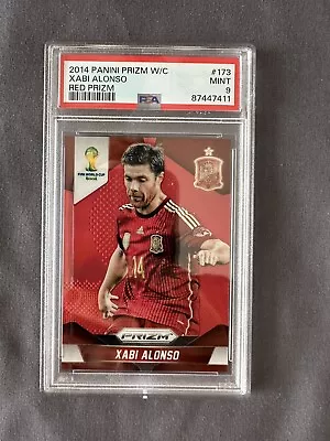 2014 Panini World Cup Red Prizm #173 - Xabi Alonso #87/149 PSA 9 Only 4 Graded • $179