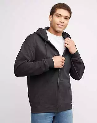 Hanes Full-Zip Hoodie Sweatshirt Ultimate Men's Heavyweight Hood Fleece Sz S-3XL • $21