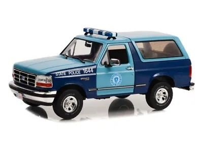 *DAMAGED*  1996 Ford Bronco XLT Massachusetts State Police In 1:18 Scale - 19120 • $58.95