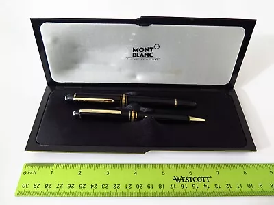 MONTBLANC Meisterstuck 4810 14K Gold-Coated Fine Fountain & Medium Ballpoint Pen • $799.99