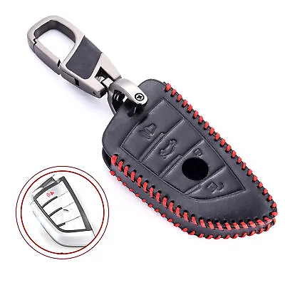 $11.99 • Buy Key Case Fits BMW 1 2 3 5 6 Series X1 X3 X5 Leather Key Cover Holder Remote Fob