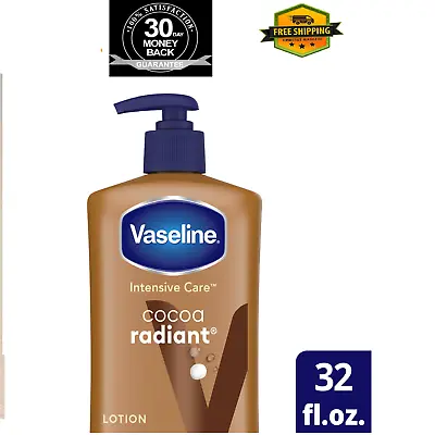 New Vaseline Intensive Care Cocoa Radiant Body Lotion 32 Oz Free Shipping • $13.88