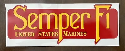 10”x 4” Inch USMC Car Decal Semper Fi Sticker US Marine Corps Official Licensed • $5.50