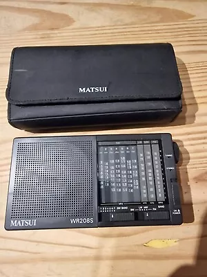 Matsui Multi Band Transistor Radio Portable Radio & Case. World Band Radio.  • £9.99