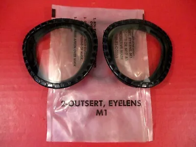 Vietnam US Army M17 M17A1 M17A2 Gas Mask M1 Outsert Eye Lens Set - NOS Unissued • $5.90