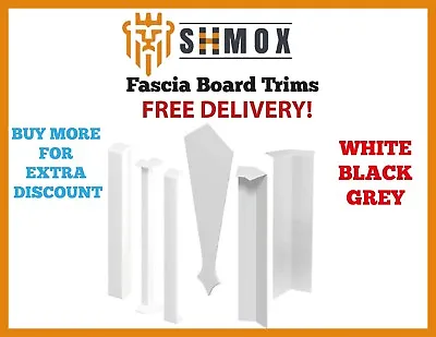 Fascia Board Trims Straight Connector And 90/135 Deg Corner Joints Finial UPVC • £14.99