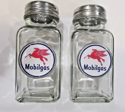 Mobil Gas Salt & Pepper Shakers Mobil Gas Logo Salt And Pepper Shakers Mobil • $10.99
