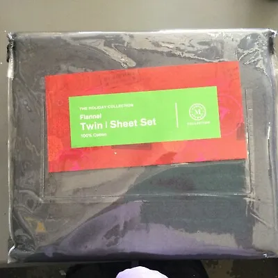 Martha Stewart Flannel  Twin Sheet Set- Dark Brown • $25