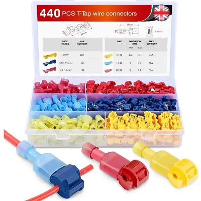 440/60x Quick Splice Scotch Lock T Tap Wire Crimp Cable Terminals Connectors Kit • £4.69