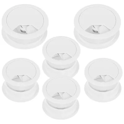  6 Pcs Wall Grommets For Cables Computer Desk Threading Cover Casing • £7.99