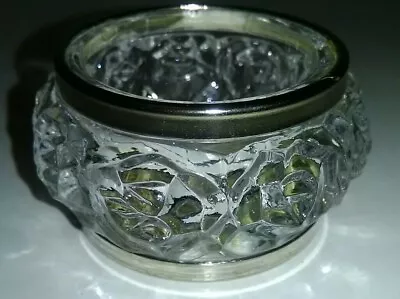 Vintage Silver Plated & Moulded Glass Napkin Ring - Rennie Macintosh Rose? • £6