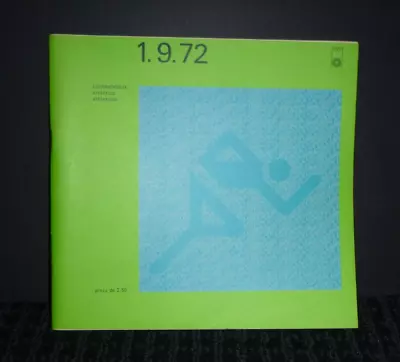 Authentic Vtg 1972 Munich Olympics Program Athletics Track & Field 1.9.72 • $44