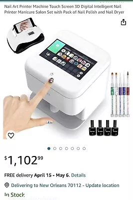 Anjou Smart Wi-Fi Nail Printer Fast Printing. Auto Finger Size Recognition • $450