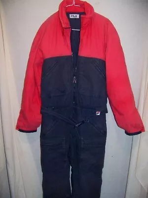 Vintage Fila Insulated One Piece Snow Ski Suit Men's 40 Small • $60