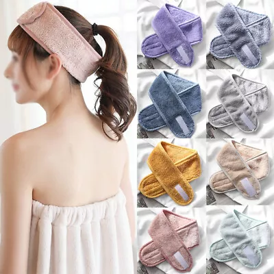 Women Adjustable Facial Headband Elastic Make Up Hair Band Head Wrap Spa Shower • £2.78