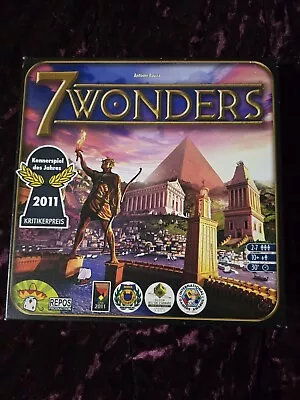 7 Wonders Board Game 2-7 Players 30 Min. Age 13+ Antoine Bauza OPEN BOX COMPLETE • $33