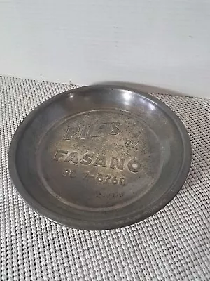 Pies By Fasano PO-7 8760 Metal Pie Tin Advertising Pan 9 Inch Vintage Farmhouse • $11.50