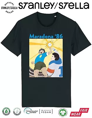 Diego MARADONA 86 Mens Football T-Shirt Hand Of God Argentina England World Cup • £8.99