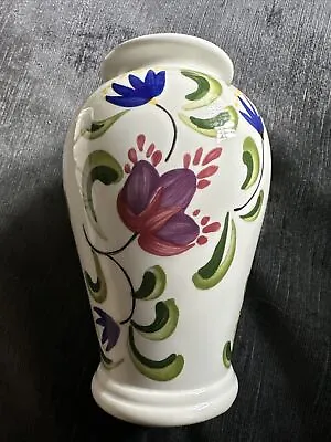 £12 • Buy Portmeirion Welsh Dresser Vase By Angharad Menna 1992 Floral Hand Painted 