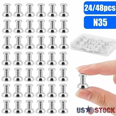 24/48X Strong Fridge Magnets Refrigerator Magnetic Crafts Whiteboard Push Pins • $9.65