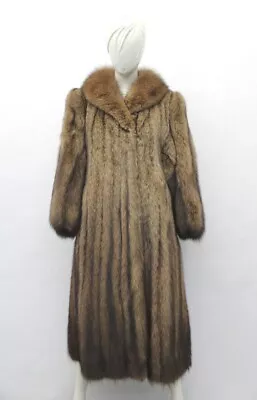 EXCELLENT FISHER (similar To Sable) FUR COAT JACKET WOMEN WOMAN SIZE 4 SMALL • £946.20