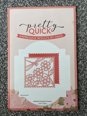 £4 • Buy Pretty Quick Metal Die Cutting Plate - Delightful Dragonfly 2 Die Set
