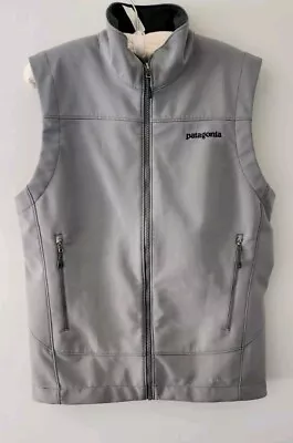 Patagonia Men's Adze Full Zip Polartec Softshell Gray Vest! Size M Excellent  • $80
