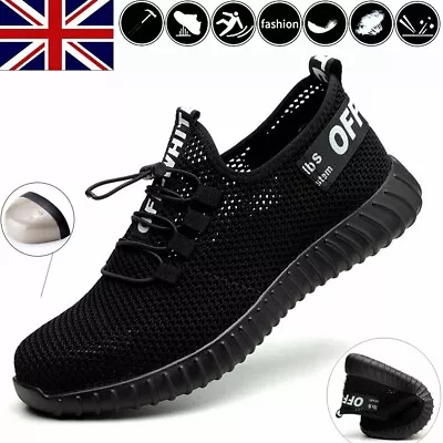 Mens Womens Safety Shoes Trainers Work Light Steel Toe Cap Boots Uk Sizes • £21.68