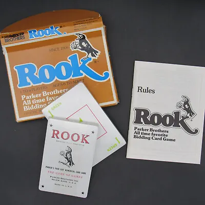 Parker Brothers Rook Card Game Copyright 1978 Sealed Cards Rule Book Box • $30