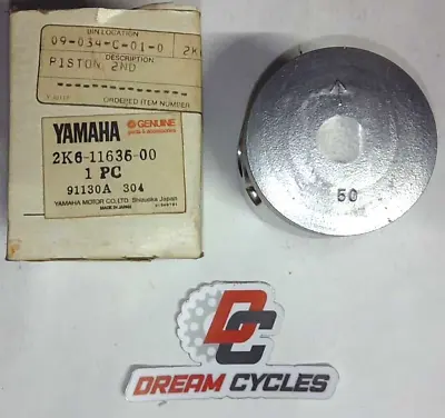 NOS GENUINE Yamaha 2nd Over Piston  78-80 YZ125 .50   2K6-11636-00 VINTAGE MX • $22.96