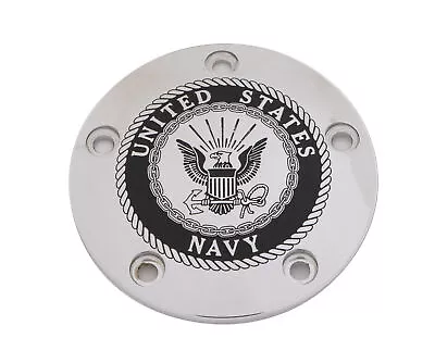 CUSTOM ENGRAVING Timer Cover Chrome Navy NAV15-04 • $80.75