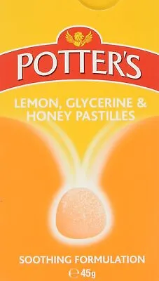 £4.89 • Buy Potters Pastilles Lemon, Glycerine & Honey 45g