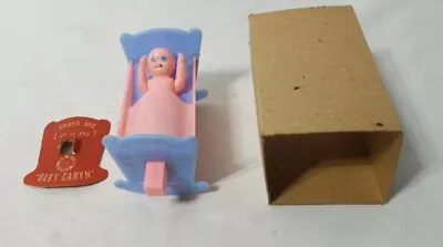 Vintage Plasticraft Toy Doll Baby Caryn In Cradle Action Figure Nightmare Fuel • $9.99