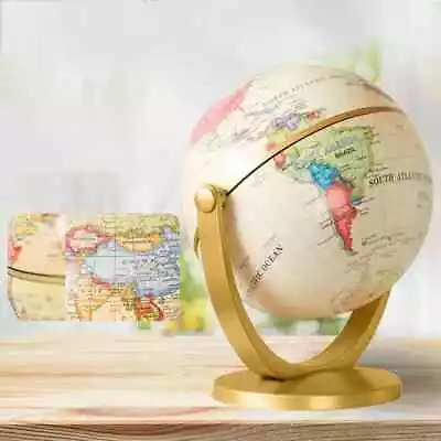 Creative Retro Globe Small Ornament Durable Mini Not Fade Water Proof World Univ • $18