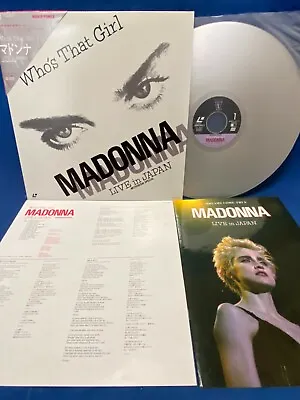 Madonna Who's That Girl Live In Japan Mitsubishi Special LD Laserdisc PHOTO BOOK • $47.99
