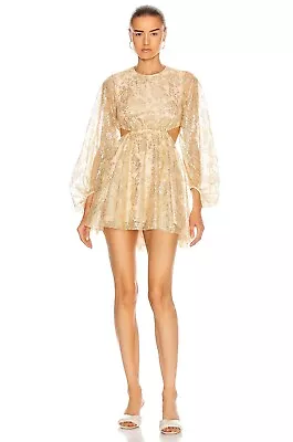 $117 • Buy Bnwt Alice Mccall Gold Magic Thinking Mini Dress - Size 8 Au/4 Us (rrp $360)
