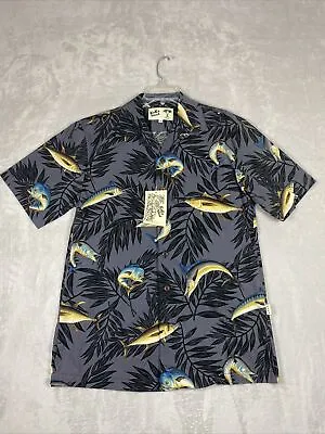 Koko Island Men’s Small USA Made Button Up Shirt Hawaiian Sail Fish Mahi • $21.71
