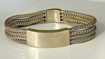 Men's 925 Sterling Silver Multi-strand  Cable Id Bracelet • $240