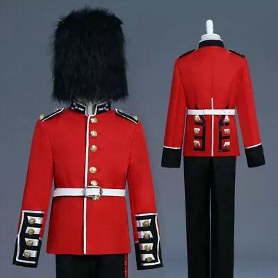 £55.55 • Buy Boys Kids British Royal Guard Uniform Costume Jacket Hussar Drum Fancy Dress