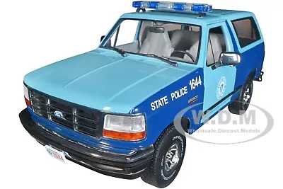 1996 Ford Bronco Xlt Massachussetts State Police 1/18 Diecast Greenlight 19120 • $74.99