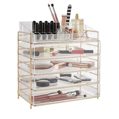 Cosmetic Organiser Acrylic Make Up Beauty Drawer Jewellery Holder Clear Beautify • £43.99