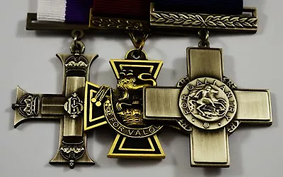 3 Full Size Replica WW1 WW2 Service/War Medals Victoria/Military/George Cross • $28.61