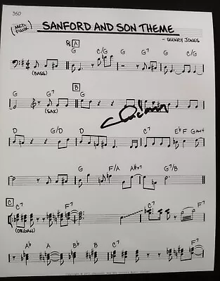 £97.34 • Buy CHUCK RAINEY BASS 🎸 SIGNED SANFORD AND SON THEME 8x10 SHEET MUSIC PHOTO PROOF