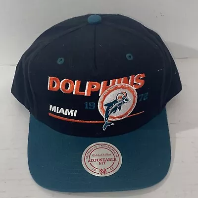 Miami Dolphins Hat Men One Size Blue 3d Snapback Mitchell & Ness Vtg Collection  • $29.99