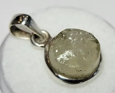 Libyan Desert Glass Meteorite Tektite Pendant .925 Silver 2.14 Grams • $19.95