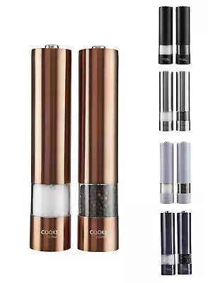 Cooks Professional Electric Salt And Pepper Mill Grinder Set Shaker Automatic • £24.99